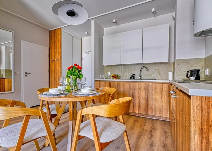 아파트 D204 Eco Boho Z 2 Sypialniami Z Basenem, Sauna, Jacuzzi, Przy Samej Plazy - 5d 니에초르체